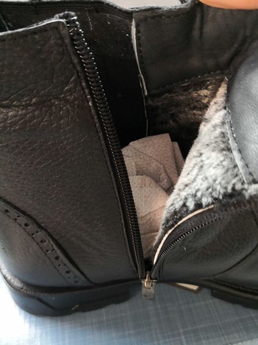 Нови зимни мъжки обувки, естествена кожа