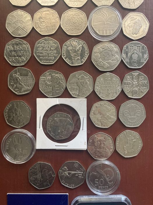 Колекция 50 пенса Великобритания