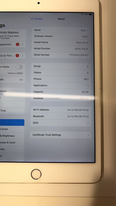 Таблет Apple iPad mini 4