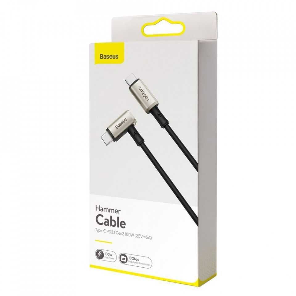 Cablu Baseus Hammer Type-C la Type-C PD VOOC 4K 60 Hz 10Gbps 100W
5A