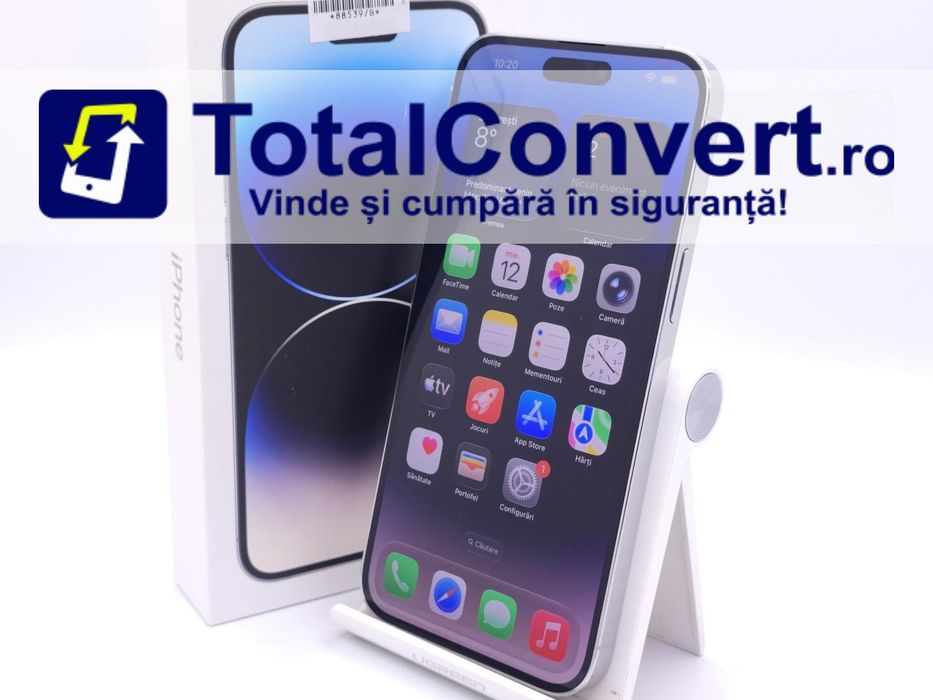 Apple iPhone 14 Pro Max 128GB Silver 6GB, Garantie 24 luni | #D88539