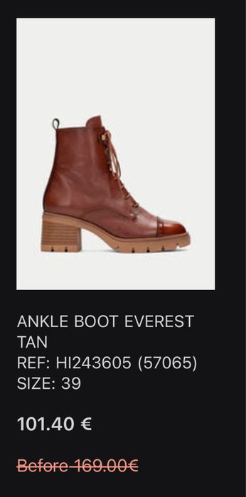 Боти HISPANITAS 39-40 кожени