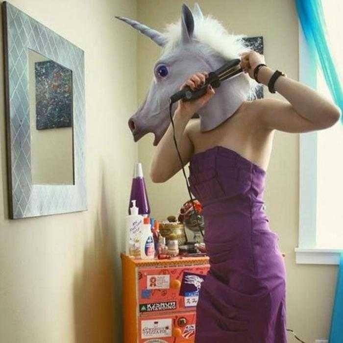 Masca cap Unicorn, Inorog, Cal, Halloween, Petreceri tematice