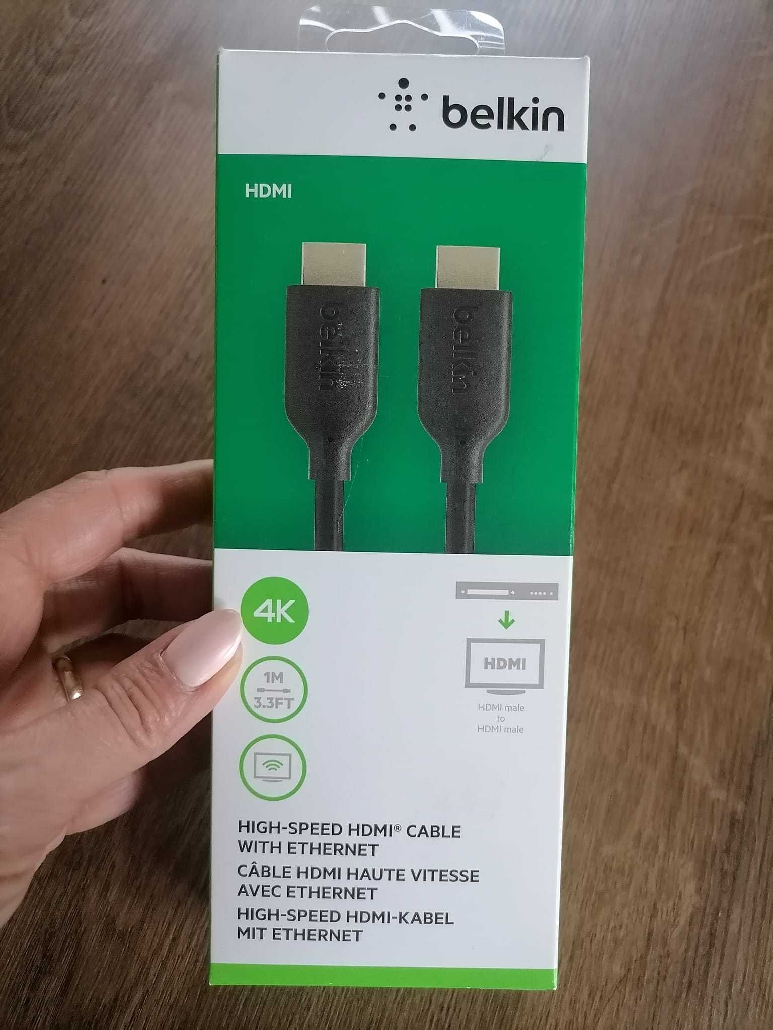 Belkin HDMI кабел с Ethernet поддръжка, M/M, позлатени конектори, 1 m,