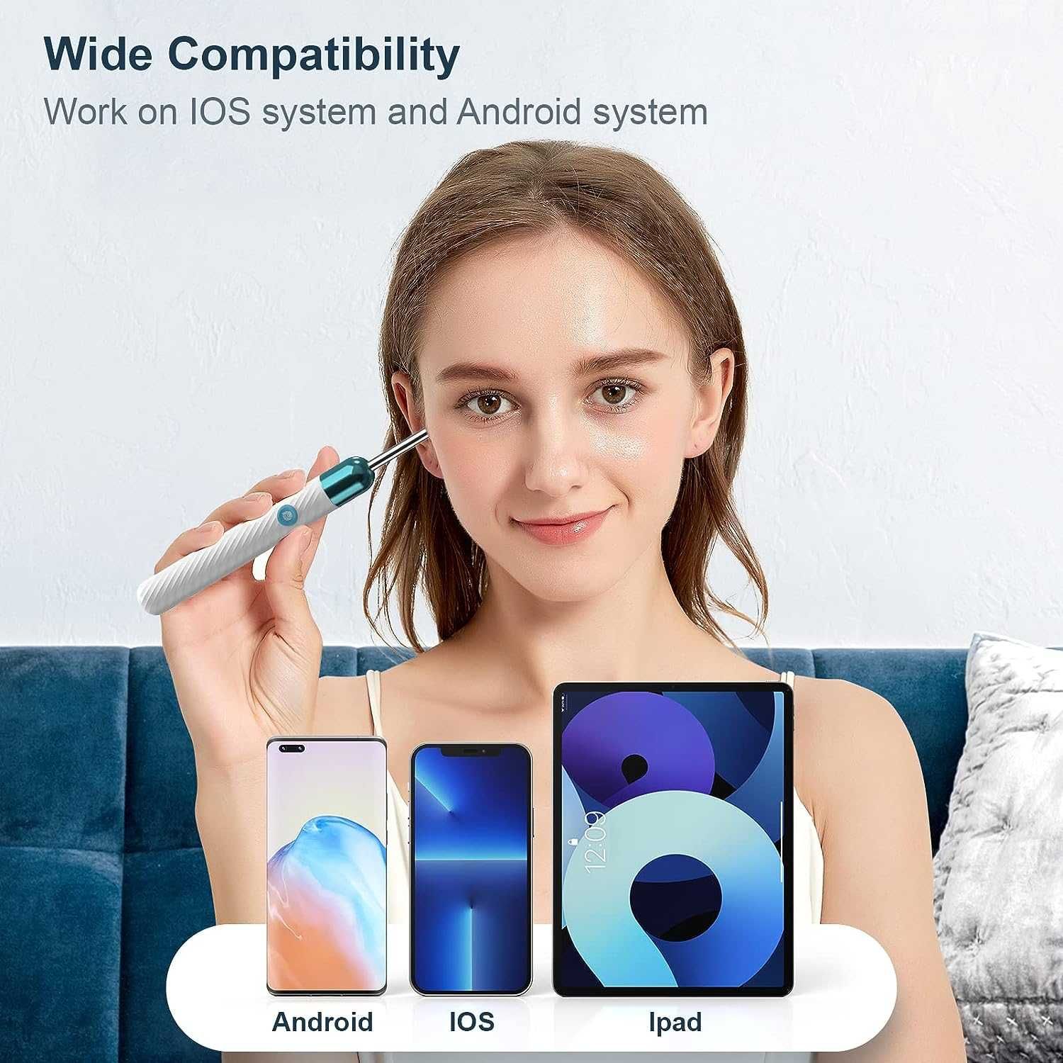 Ear cleaner WiFi отоскоп с контрол на приложението, 3,5 мм