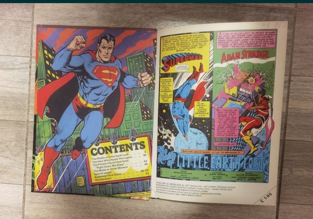 Album benzi desenate retro vintage The Official Superman Annual 1981
