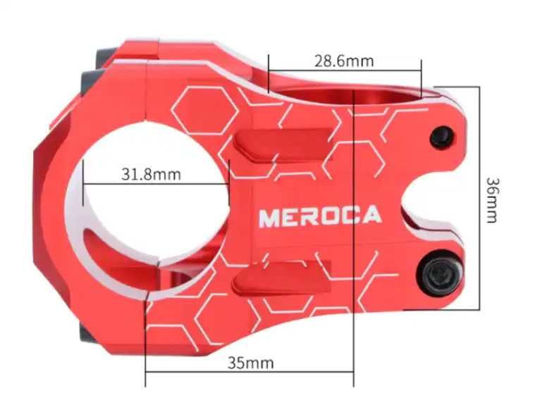 Meroca SuperLight CNC 31.8' - 35mm oil slick pipa bicicleta 1.1/8"