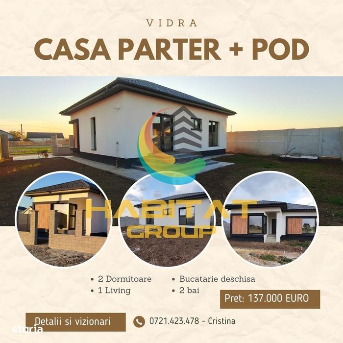 Casa P+POD/ 3camere/ Vidra / comision 0%