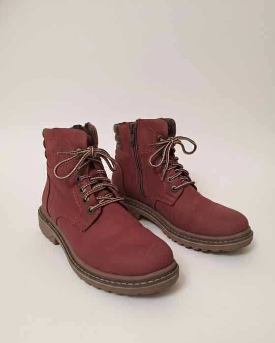 Ботинки бордовые