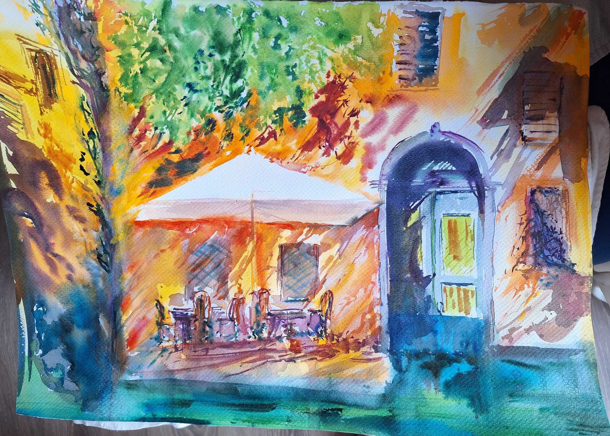 Картина акварел, 35х50, Венециански пейзаж