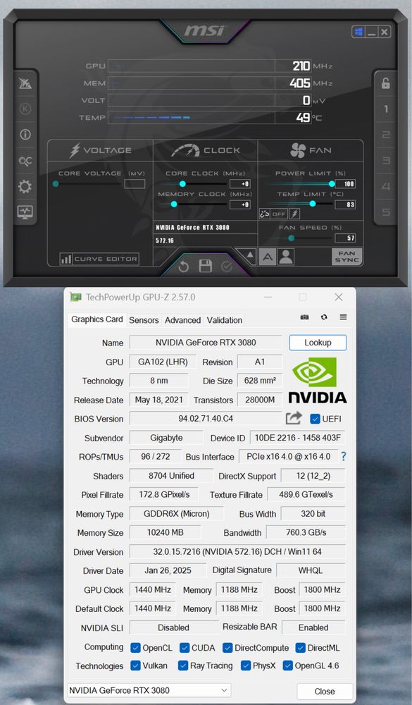 Продам видеокарту Gigabyte RTX 3080