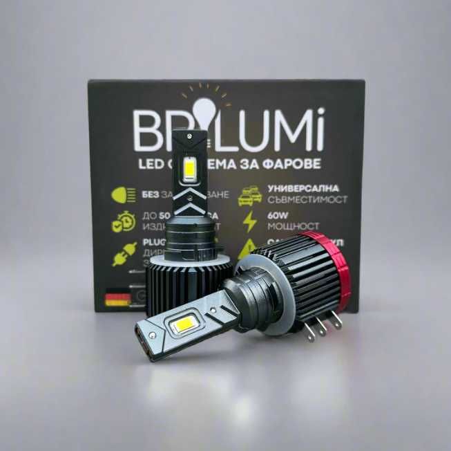 LED крушки за фарове H15 - PLUG & PLAY - BRILUMI EVOLVE - 60W - CANBUS