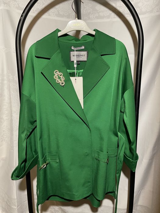 Palton verde de toamnă