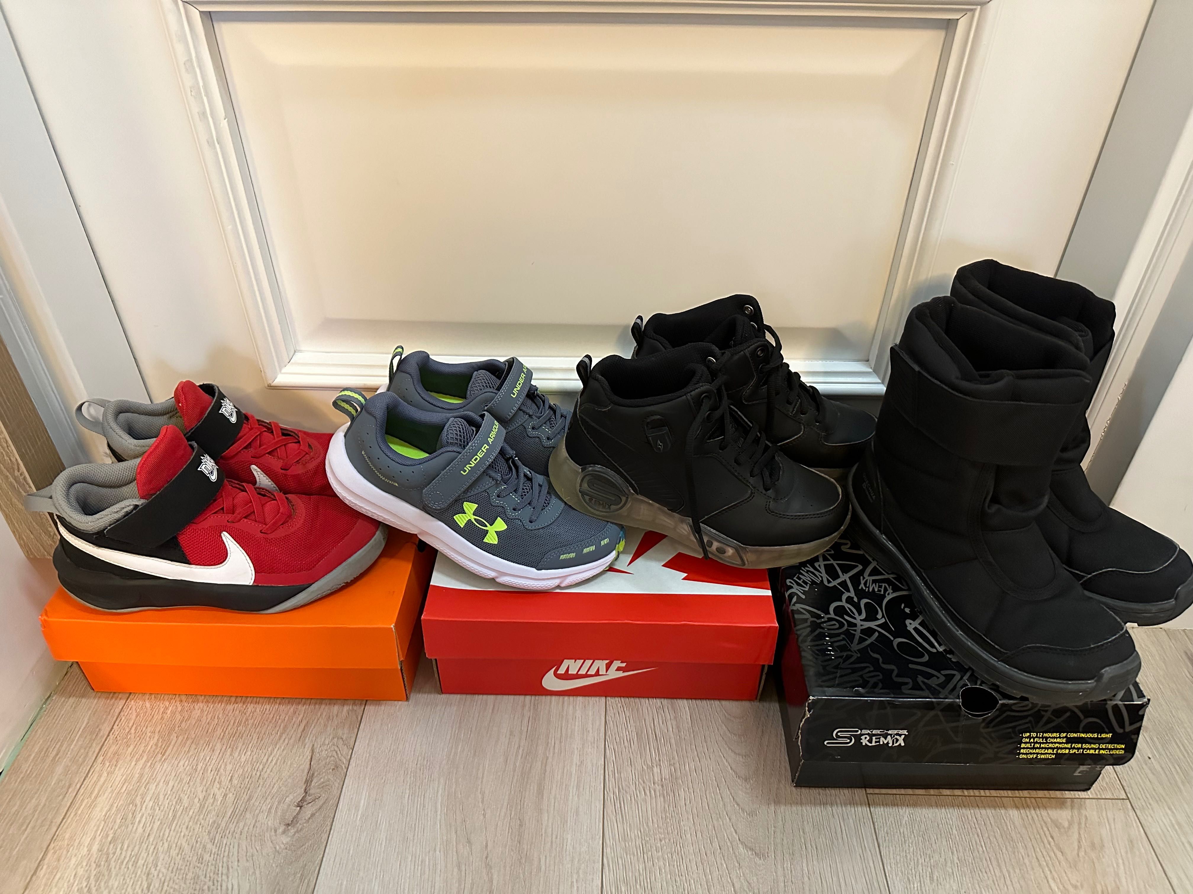 Детски обувки 33, 33.5, 34 размер Nike, Skechers, Under Armour
