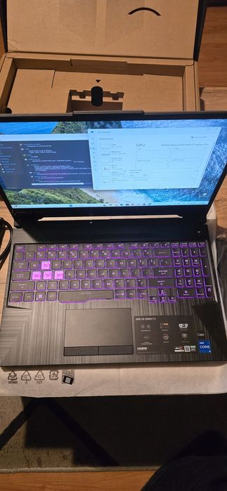Геймърски Лаптоп ASUS TUF F15 FX506HE; I5 11400, RTX3050TI; 256 SSD;