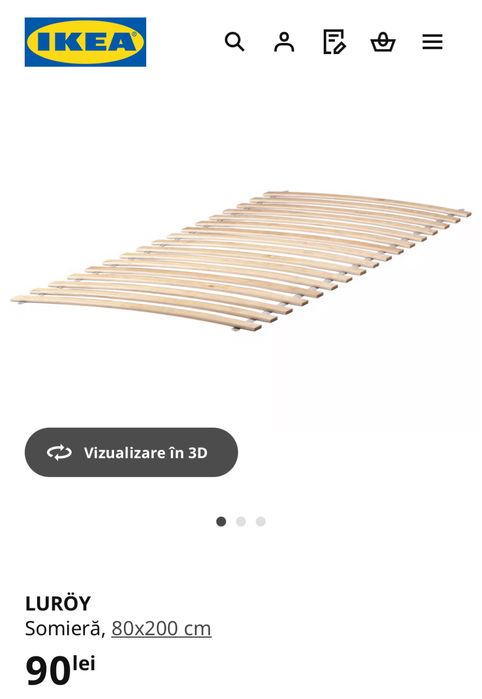 Pat copii extensibil MINNEN, alb, 80x200 – Stare excelentă!