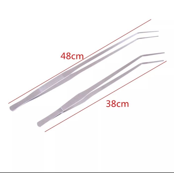 Пинсети от неръждаема стомана за аквариум(27см)(38см)(48см)