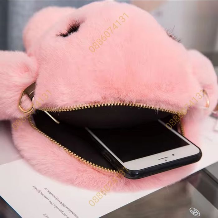 Плюшена играчка Раница Зайче, Плюшена чанта, Пухкава раница