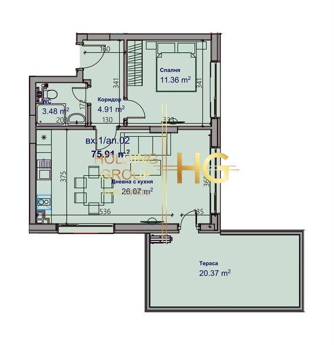 Продава се Двустаен апартамент в Варна, Младост 1 - 95 кв.м за 1076 €/кв.м - Снимка #3
