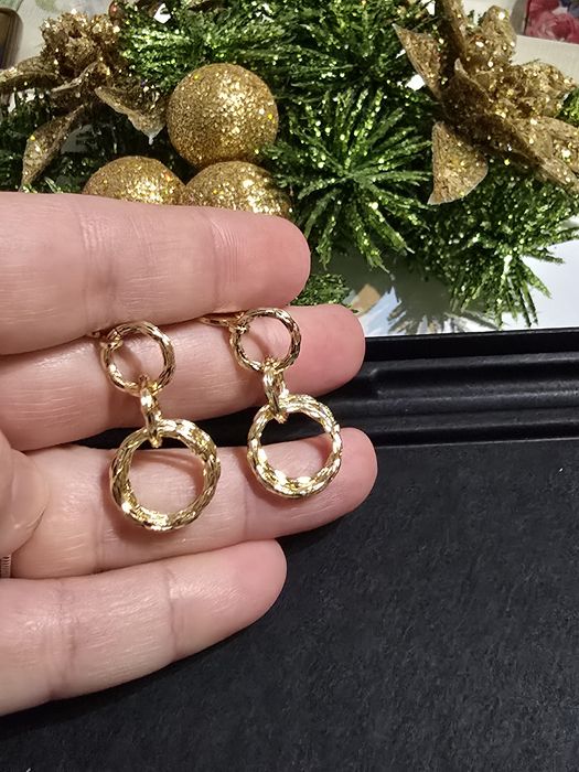 Cercei placati cu aur 14 karate