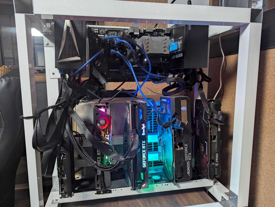 3 Карти NVIDIA Geforce RTX 3090 + 2 Карти NVIDIA Geforce RTX 3080ti