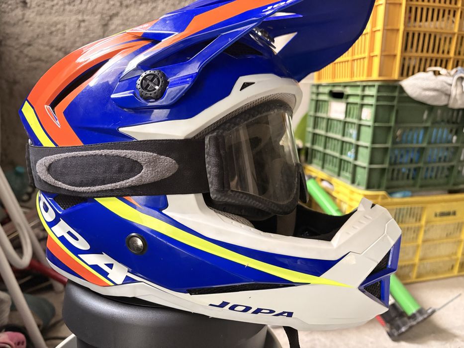 Casca Jopa moto sau dowhnhill bike L cu ochelari Oakley