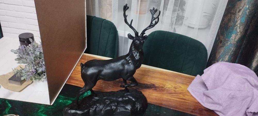 Чугунная скульптура "Олень" 1970г. Куса, СССР