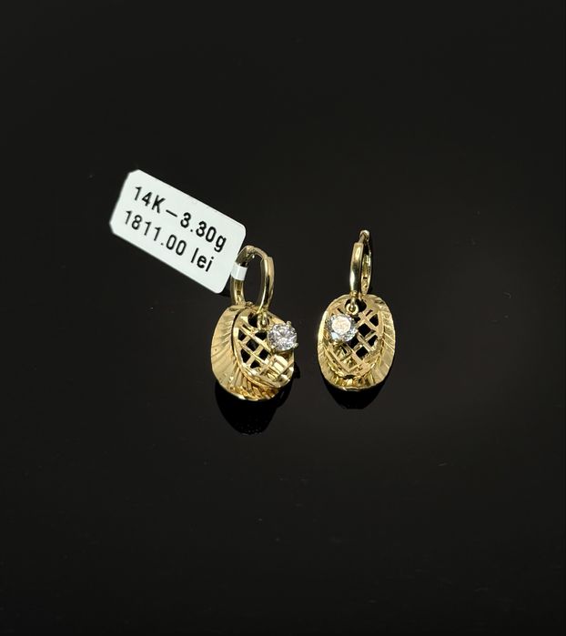 Bijuteria Royal cercei din aur 14k 3.30 gr