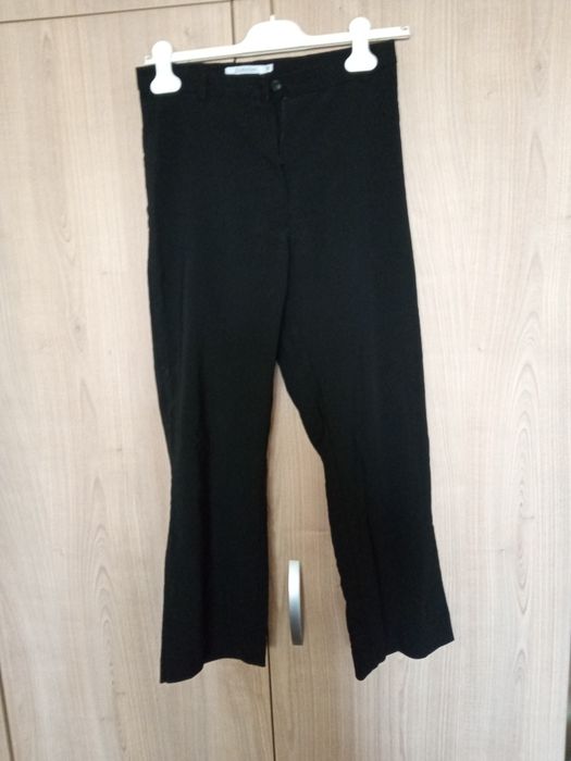 Дамски черен панталон 7/8, размер 38
