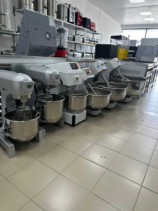 Тестомес спиральный, бунккерный, вилочный, Миксер профессиональный