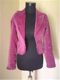 Sacou/jachetă office,stil corset,MEXTON,roz,catifelatTRANSPORT GRATUIT