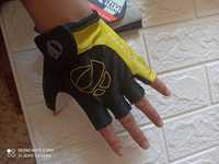 Велосипедные гелевые перчатки без пальцев, спортивные real izumi
