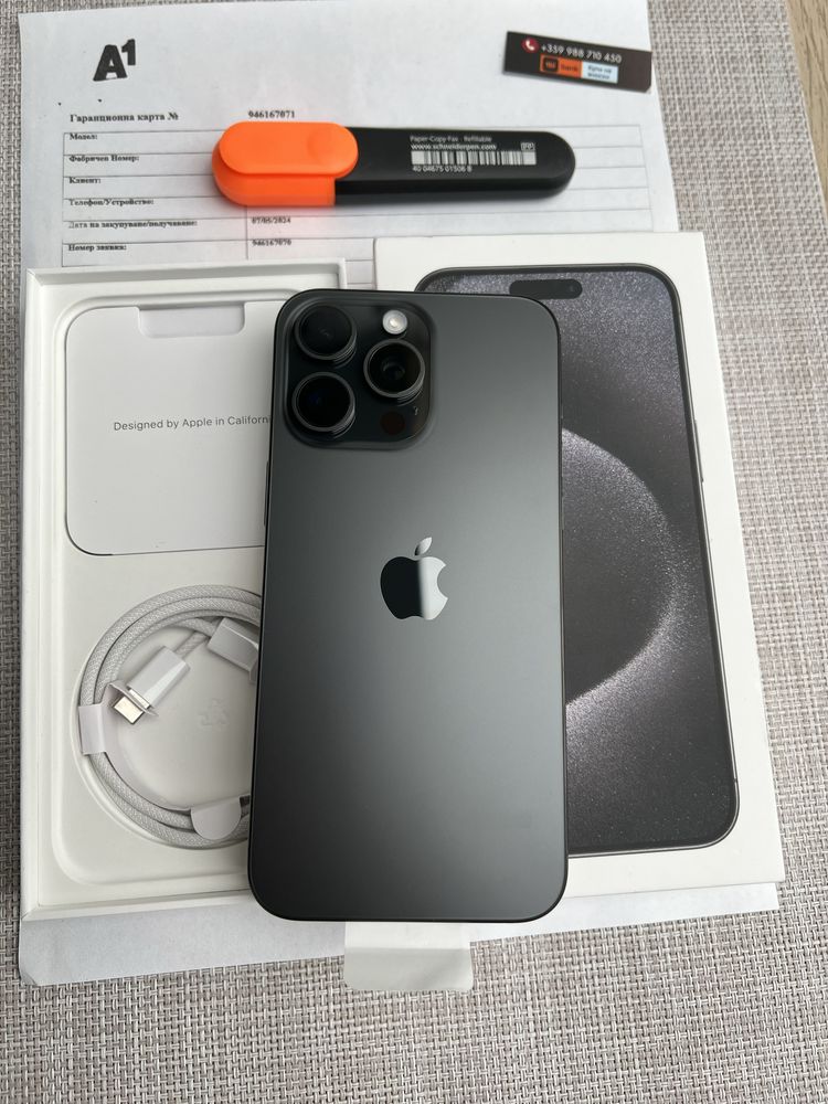 НОВ•iPhone 15 pro max*ЛИЗИНГ 85лв Black айфон 15 про макс