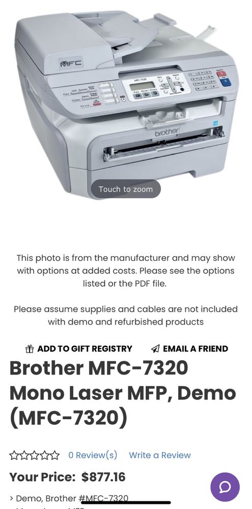 Imprimanta, multifunctionala Brother MFC - 7320