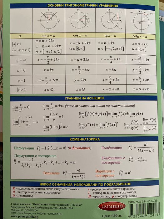 Помагала за 8-ми клас по български език и литература и математика
