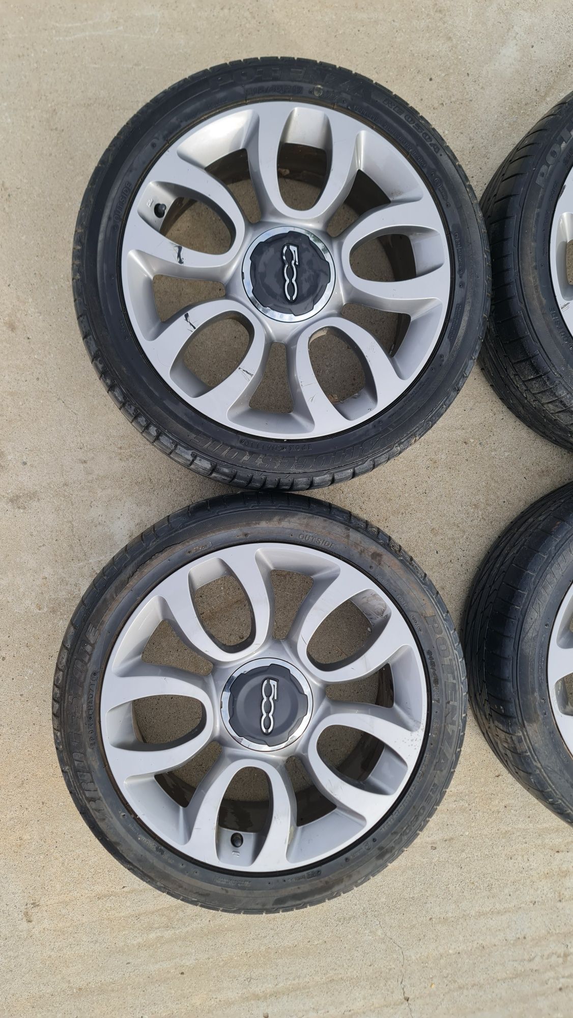 Set jante roti 17 inch Fiat 500 500L capac anvelope