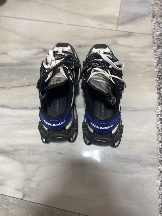 Dolce&gabanna speace black/blue mixed material sneakers