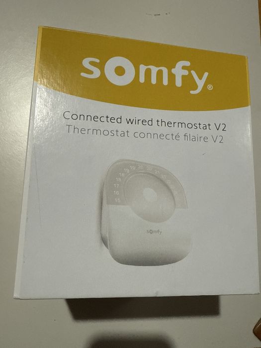 Somfy Termostat cablu V2,centrale termice gaz,Alexa,Google,Tahoma,A++
