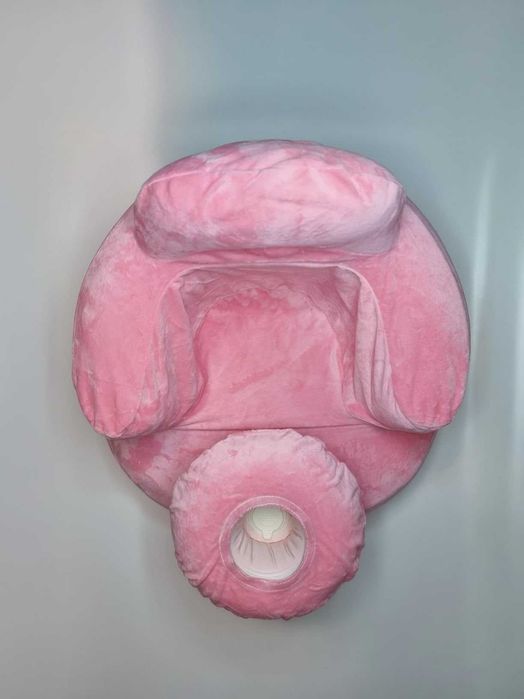 Надуваем бебешки диван с плюшен калъф за бебета 4-24 месеца