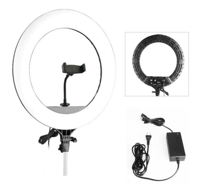 Lampa Circulara Bicolora E-Image EL-18 inch Led Ring Light Dimmable48W