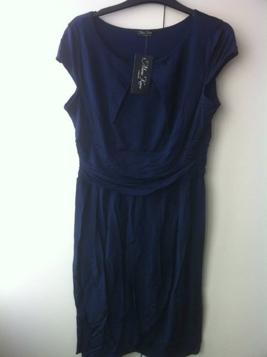 Rochie lycra negru/ bleumarin