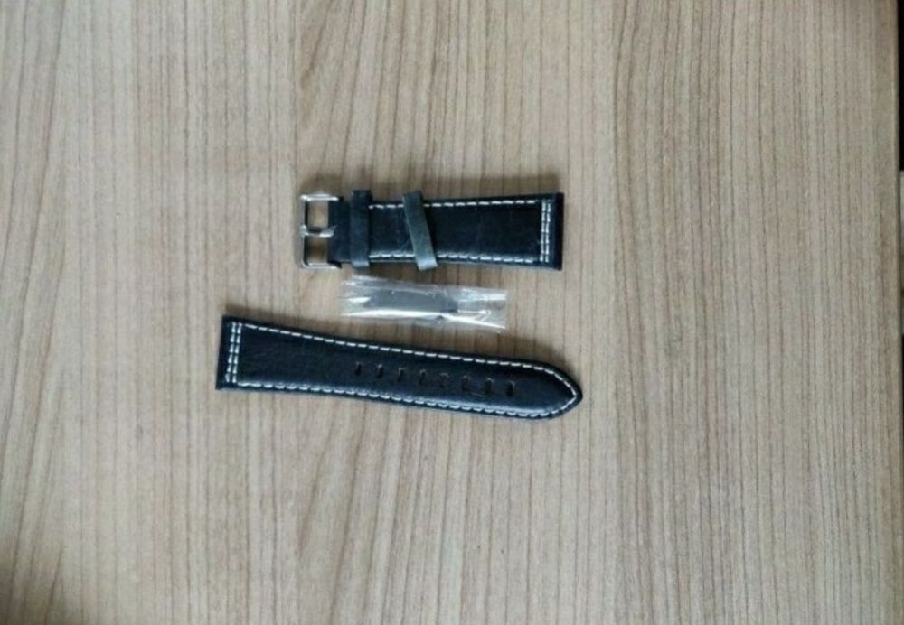 curea neagra piele naturala 24 24mm noua negru