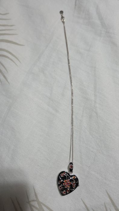 Vand Lant de argint de dama modell Inima  cu compartiment