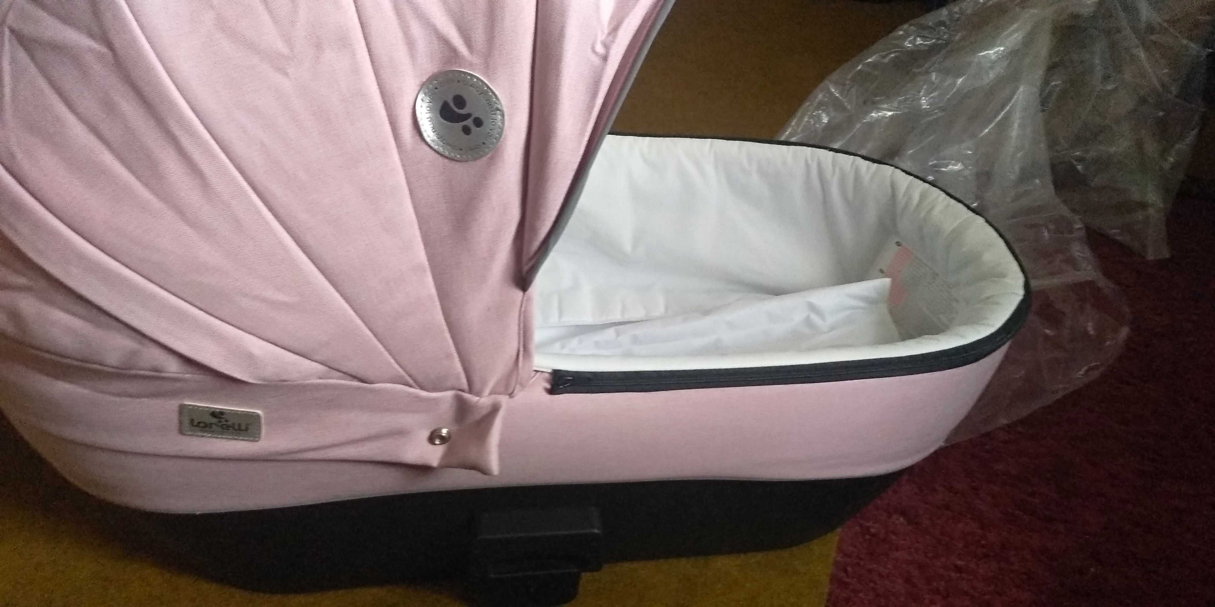 Комбинирана детска количка 3в1 Лорели Crysta розова