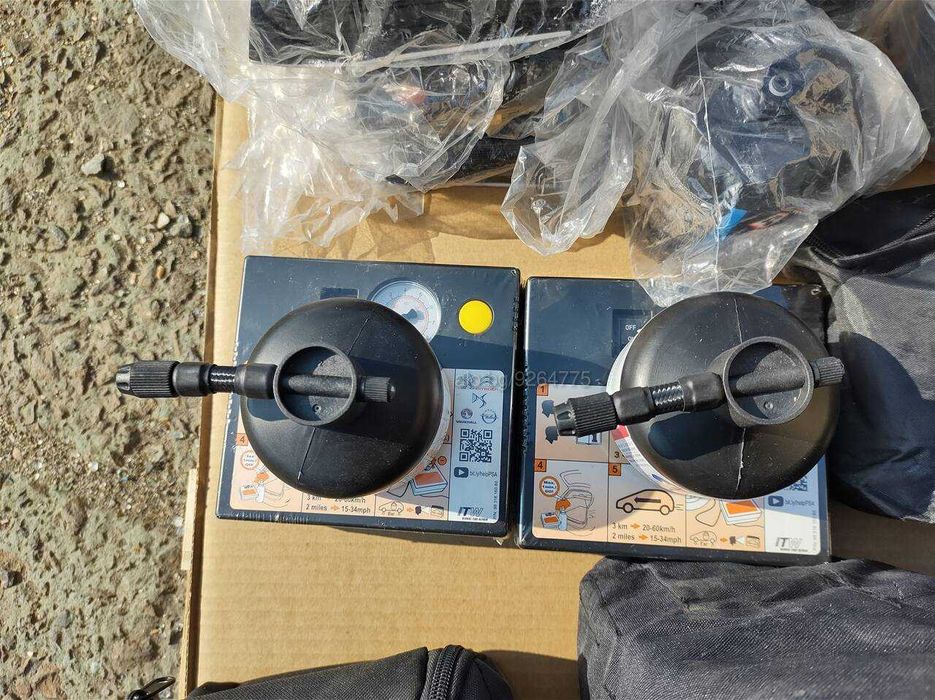 Мобилен Компресор Авариен Комплект с Пяна за Гуми Авто компресор