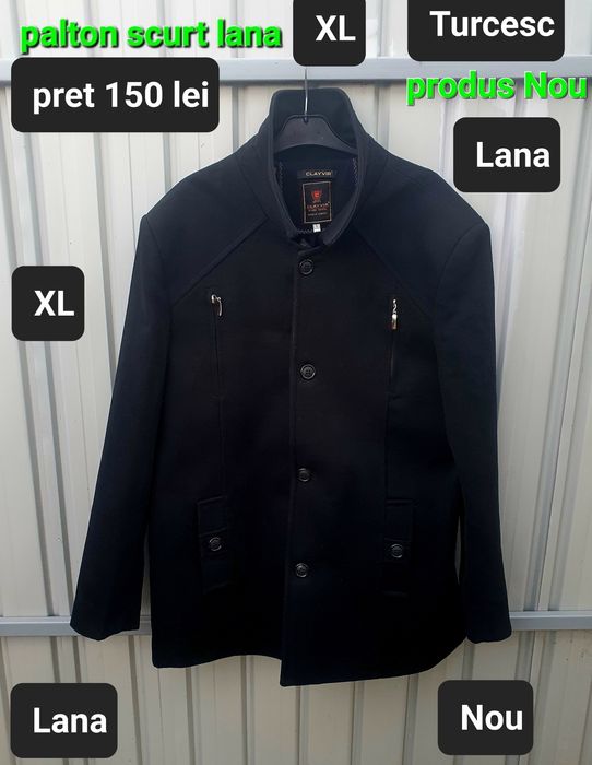 Palton lana Turcesc / Nou