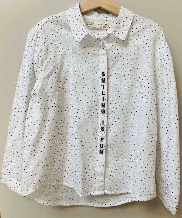 Camasa back to school, fete, ZARA, 8 ani, 128 cm