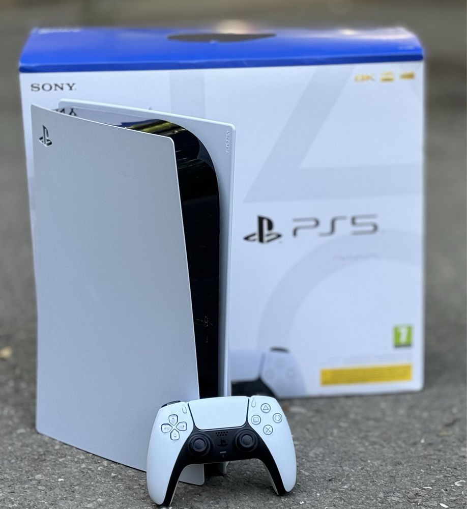 ГАРАНЦИОННА!!! Конзола PlayStation 5 (PS5) 825GB, White, Disk Edition