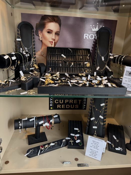 ROYAL: Bijuterii AUR 14K/Bratara, Lant, Inel Colier/Bijuterie 585 dama