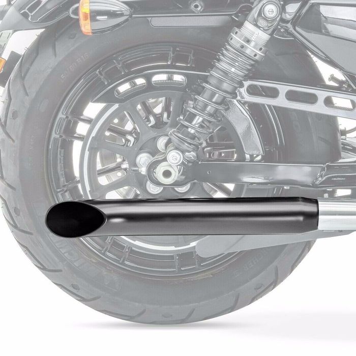 Toba Esapament Moto Chooper Cafe Racer Scrambler Neagra 510mm